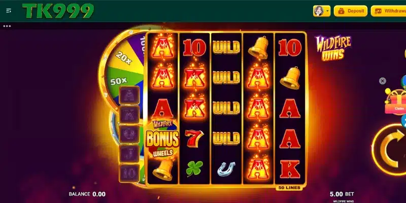 Wildfire Wins Slot Game in TK999