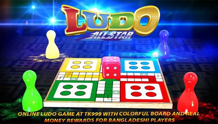 Online Ludo game at TK999 with colorful board and real-money rewards for Bangladeshi players